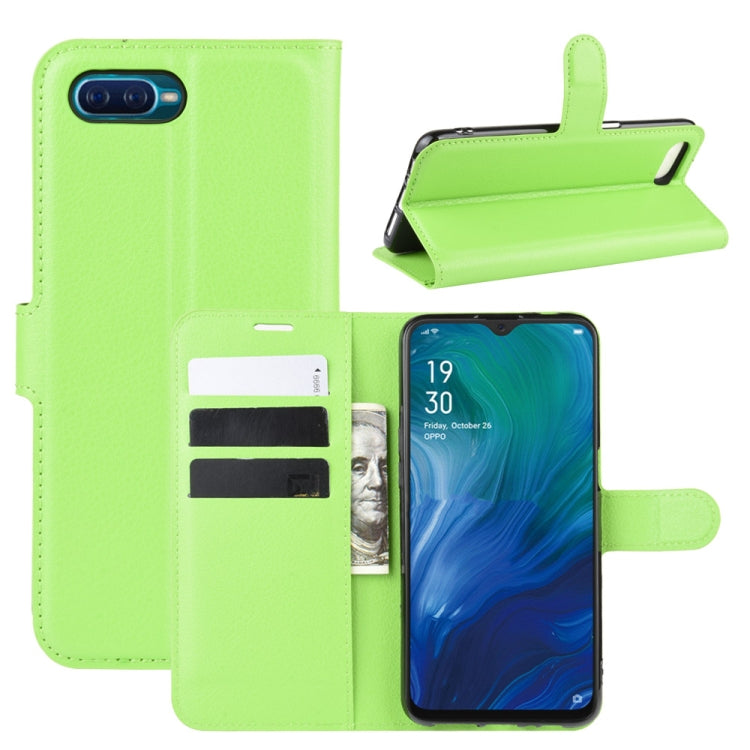 For Oppo Reno A Litchi Texture Horizontal Flip Leather Case with Wallet & Holder & Card Slots