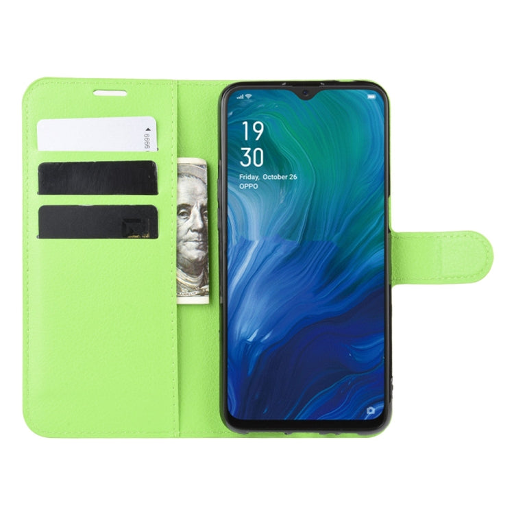 For Oppo Reno A Litchi Texture Horizontal Flip Leather Case with Wallet & Holder & Card Slots