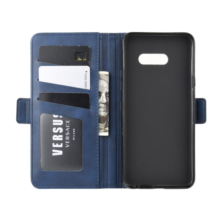 For LG G8X ThinQ Double Buckle Crazy Horse Business Mobile Phone Holster with Card Wallet Bracket Function