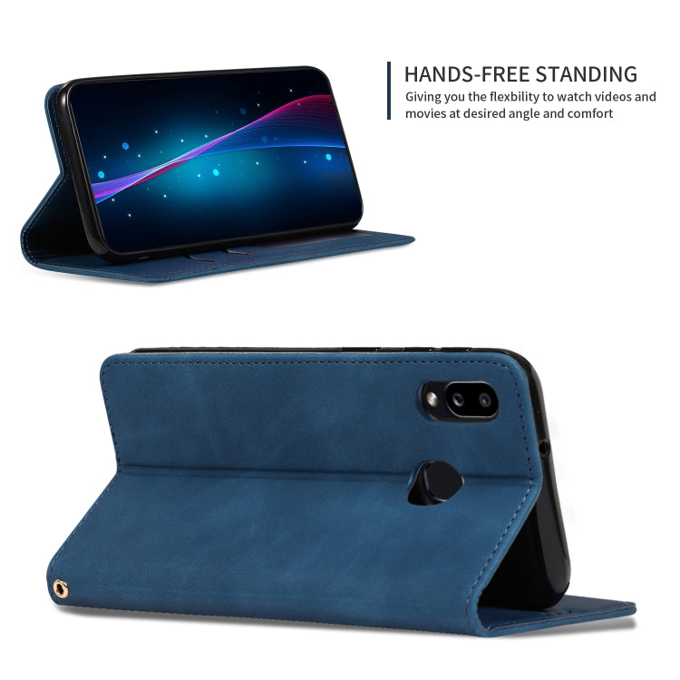 For Galaxy A10S Retro Skin Feel Business Magnetic Horizontal Flip Leather Case