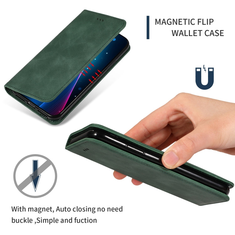 For Galaxy A10S Retro Skin Feel Business Magnetic Horizontal Flip Leather Case