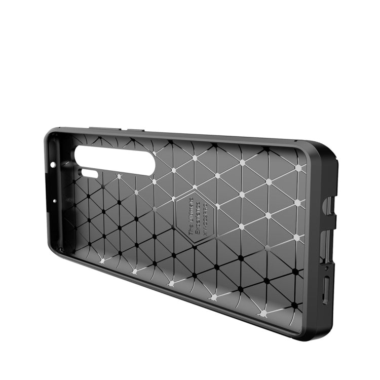For Xiaomi Mi CC9 Pro / Note 10 Beetle Series Carbon Fiber Texture Shockproof TPU Case