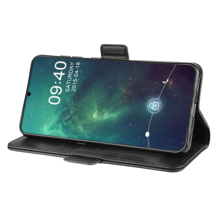 For Nokia 6.2 Double Buckle Crazy Horse Business Mobile Phone Holster with Card Wallet Bracket Function