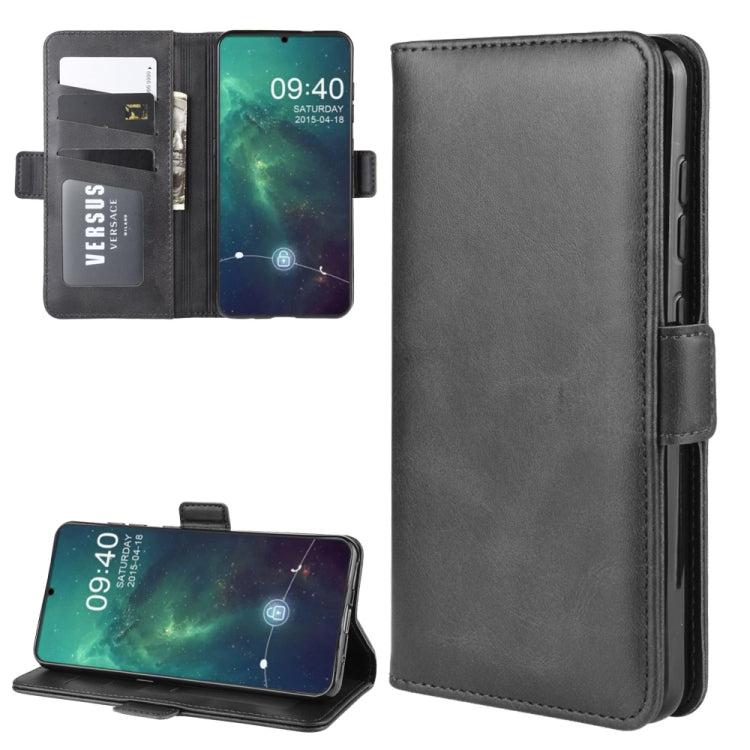 For Nokia 6.2 Double Buckle Crazy Horse Business Mobile Phone Holster with Card Wallet Bracket Function