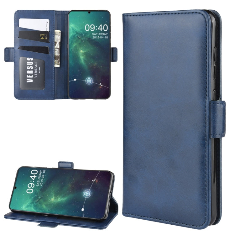 For Nokia 6.2 Double Buckle Crazy Horse Business Mobile Phone Holster with Card Wallet Bracket Function