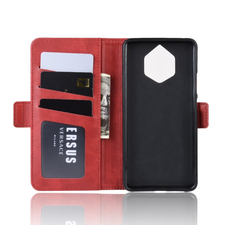 For Nokia 9 PureView Double Buckle Crazy Horse Business Mobile Phone Holster with Card Wallet Bracket Function