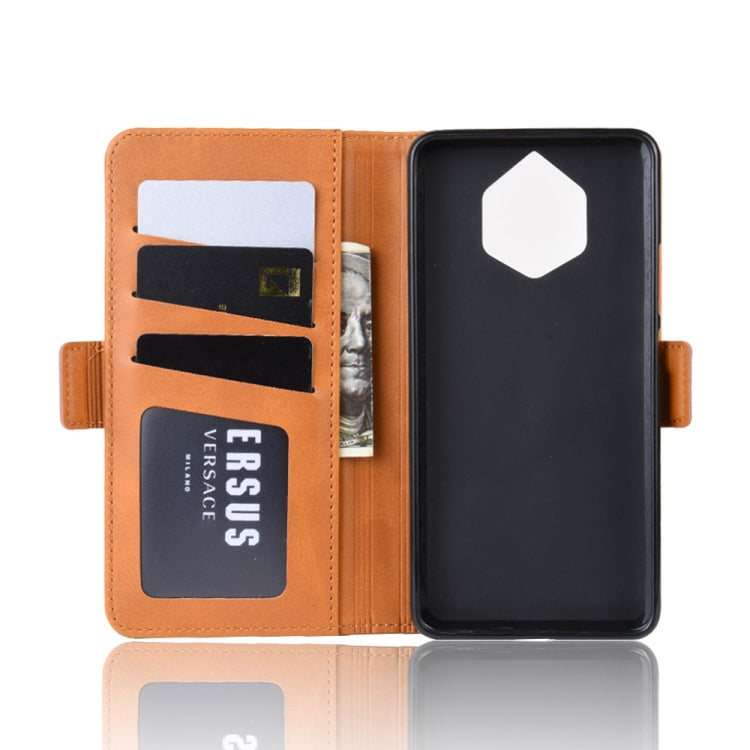 For Nokia 9 PureView Double Buckle Crazy Horse Business Mobile Phone Holster with Card Wallet Bracket Function