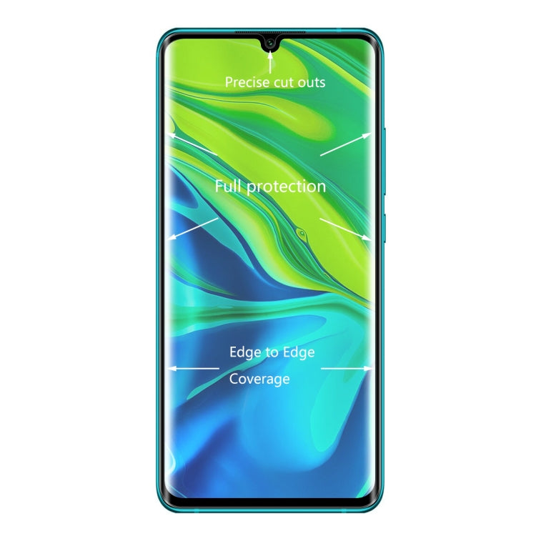 For XIAOMI MI CC9 Pro / MI Note 10 Global ENKAY Hat-Prince 0.26mm 9H 3D Explosion-proof Full Screen Curved Heat Bending Tempered Glass Film