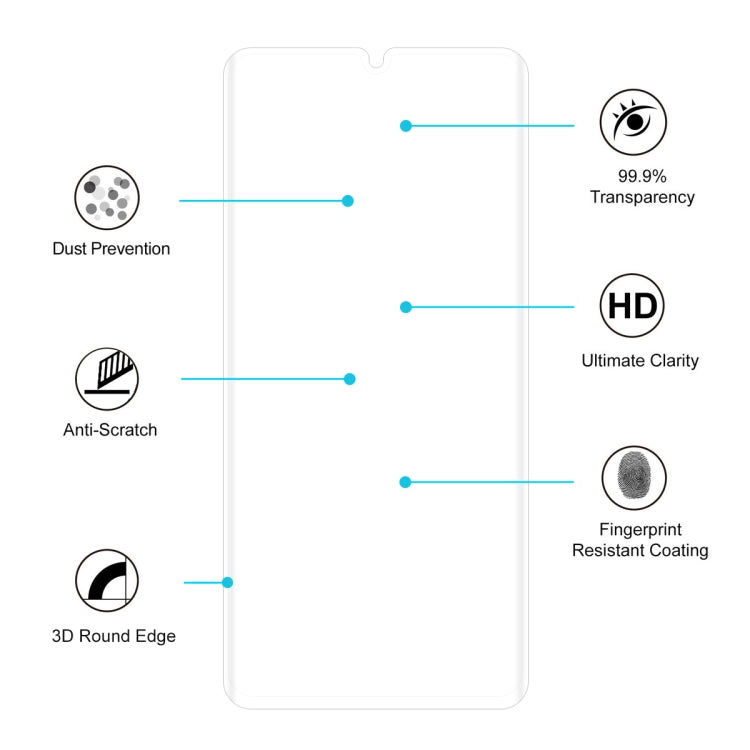 For XIAOMI MI CC9 Pro / MI Note 10 Global ENKAY Hat-Prince 0.26mm 9H 3D Explosion-proof Full Screen Curved Heat Bending Tempered Glass Film