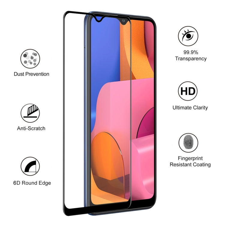 For Galaxy A20s ENKAY Hat-Prince 0.26mm 9H 6D Curved Full Screen Tempered Glass Film