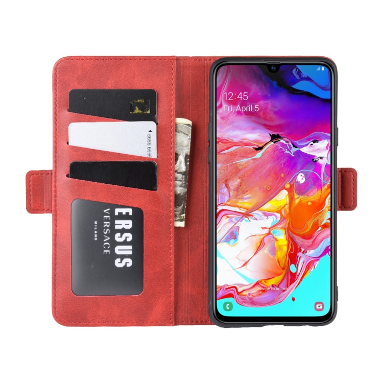 For Galaxy A20s Dual-side Magnetic Buckle Horizontal Flip Leather Case with Holder & Card Slots & Wallet & Photo Frame