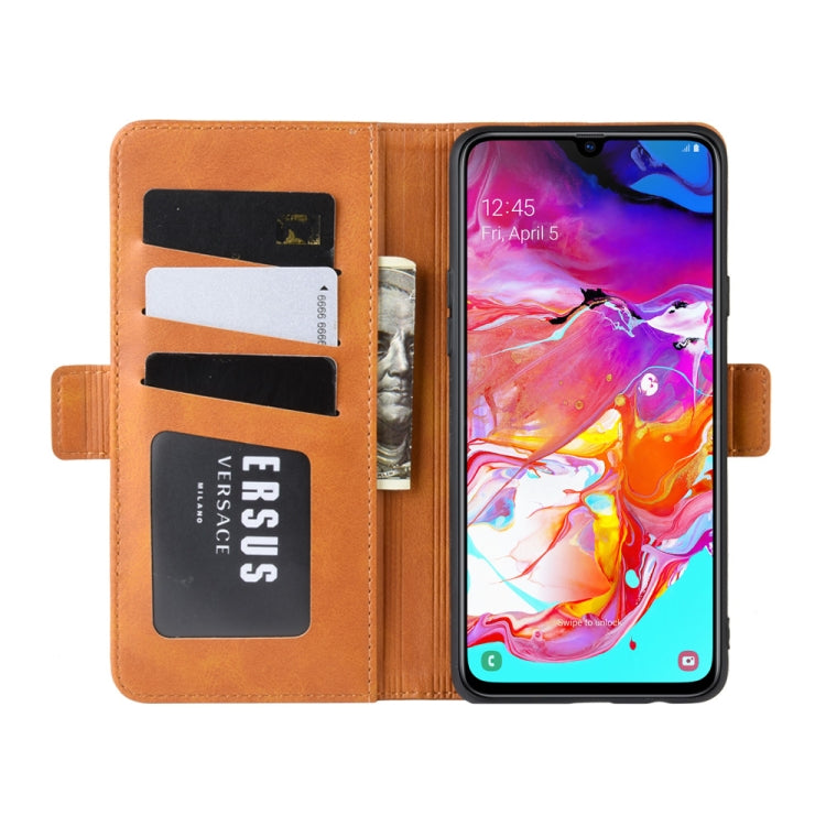 For Galaxy A20s Dual-side Magnetic Buckle Horizontal Flip Leather Case with Holder & Card Slots & Wallet & Photo Frame