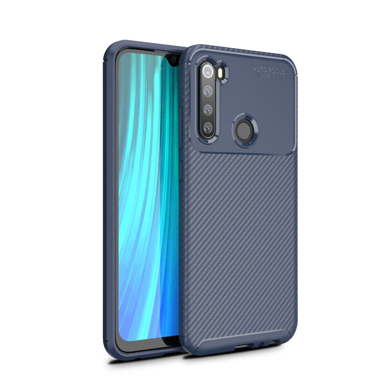 For Xiaomi Redmi Note 8T Carbon Fiber Texture Shockproof TPU Case(Blue)
