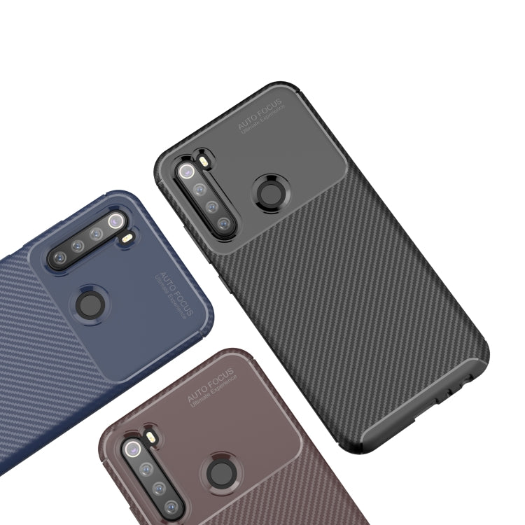 For Xiaomi Redmi Note 8T Carbon Fiber Texture Shockproof TPU Case(Blue)
