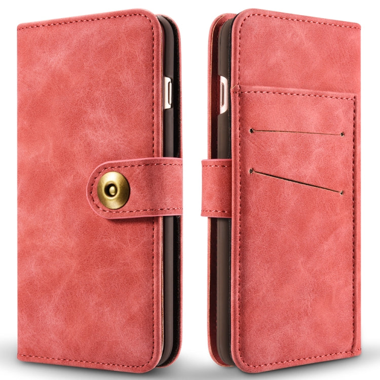 For iPhone SE 2022 / SE 2020 / 8 / 7 Retro Magnetic Detachable Horizontal Flip PU Leather Case with Card Slots & Wallet & Photo Frame