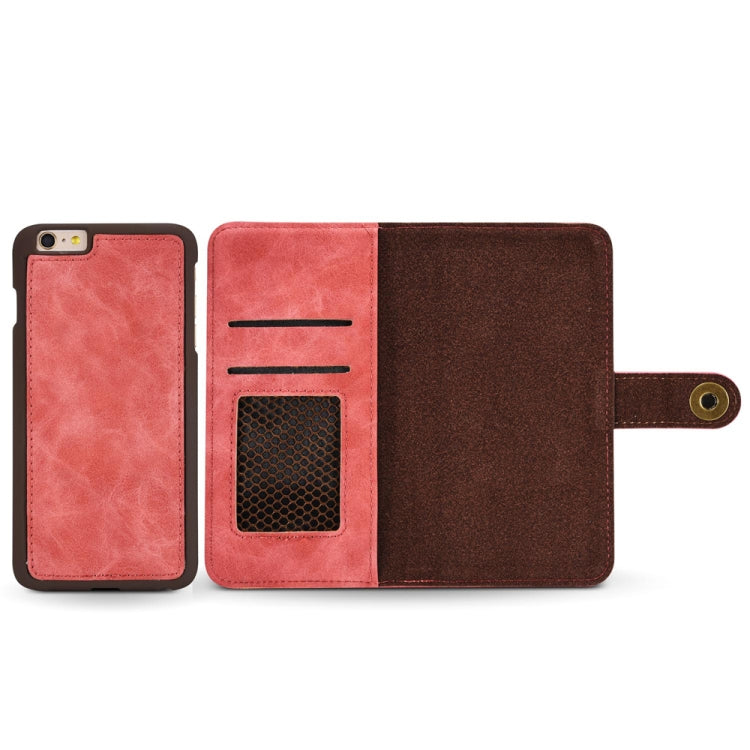For iPhone SE 2022 / SE 2020 / 8 / 7 Retro Magnetic Detachable Horizontal Flip PU Leather Case with Card Slots & Wallet & Photo Frame