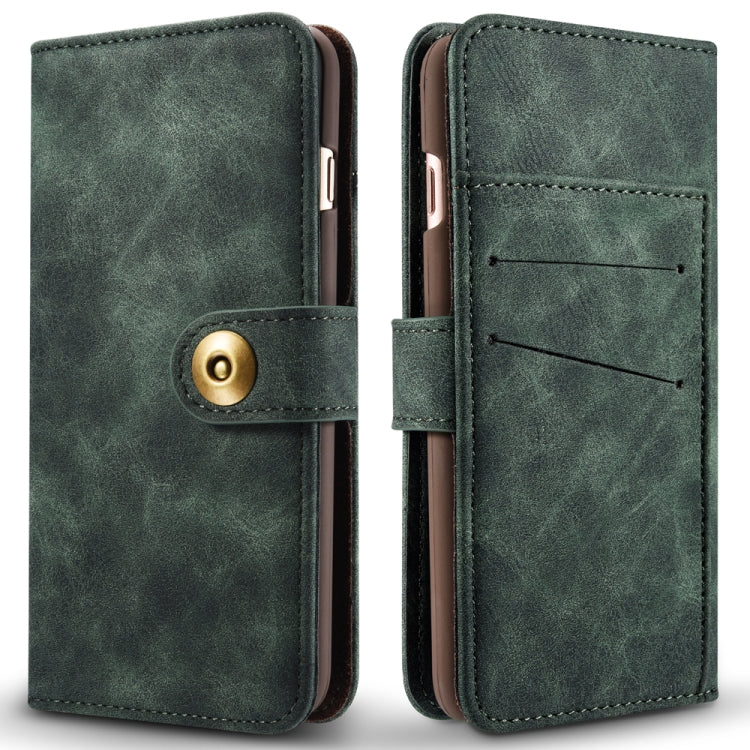 For iPhone SE 2022 / SE 2020 / 8 / 7 Retro Magnetic Detachable Horizontal Flip PU Leather Case with Card Slots & Wallet & Photo Frame