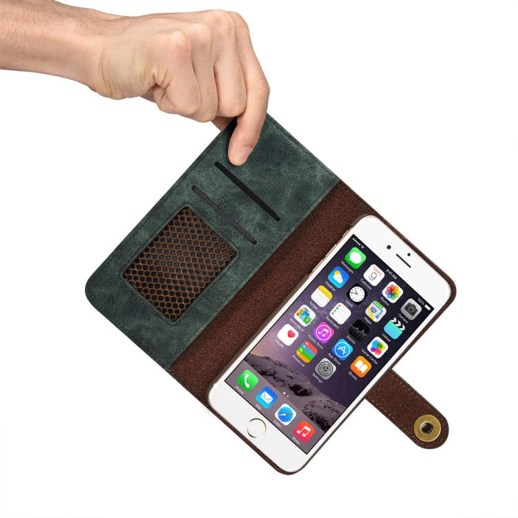 For iPhone SE 2022 / SE 2020 / 8 / 7 Retro Magnetic Detachable Horizontal Flip PU Leather Case with Card Slots & Wallet & Photo Frame