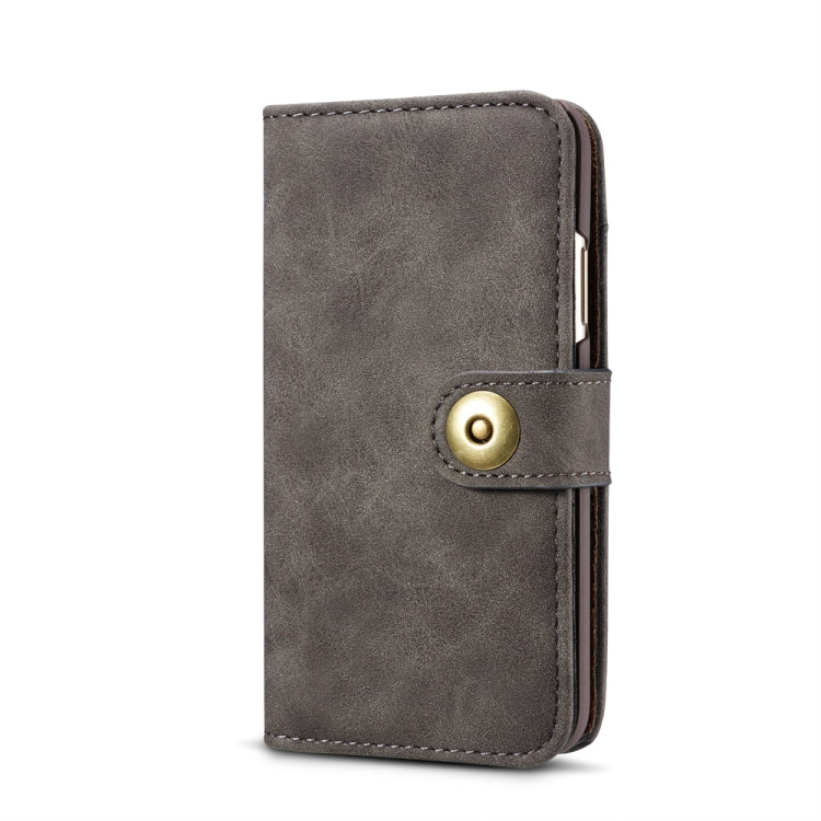For iPhone X Retro Magnetic Detachable Horizontal Flip Leather Case with Card Slots & Wallet & Photo Frame