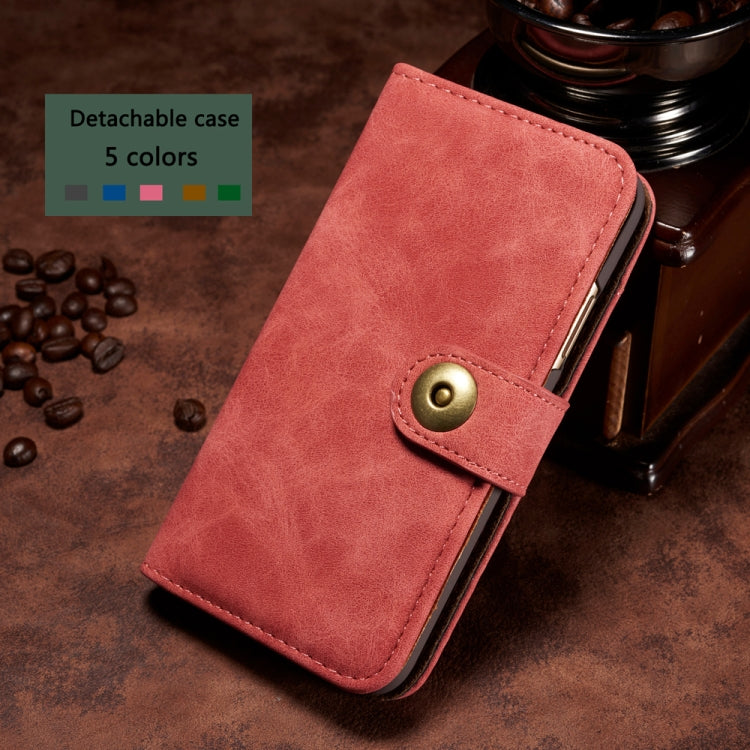 For iPhone X Retro Magnetic Detachable Horizontal Flip Leather Case with Card Slots & Wallet & Photo Frame