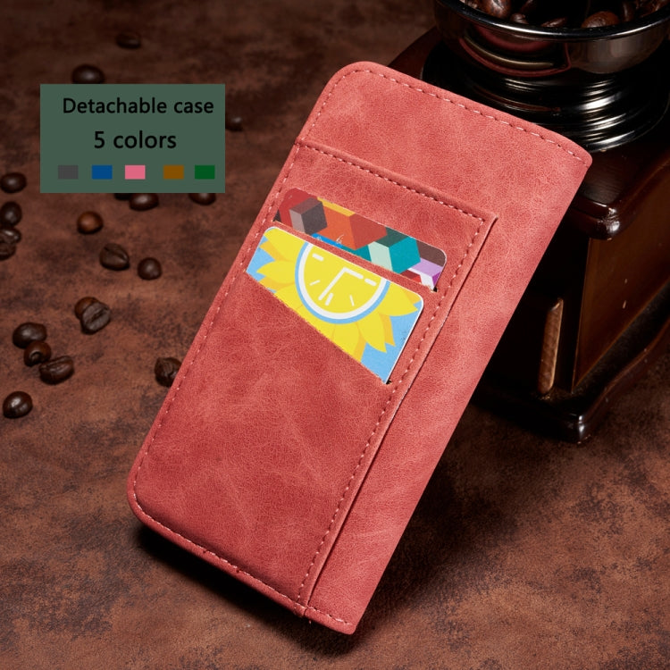 For iPhone X Retro Magnetic Detachable Horizontal Flip Leather Case with Card Slots & Wallet & Photo Frame