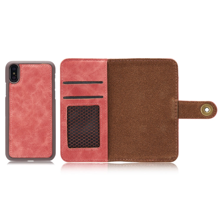 For iPhone XS Max Retro Magnetic Detachable Horizontal Flip Leather Case with Card Slots & Wallet & Photo Frame