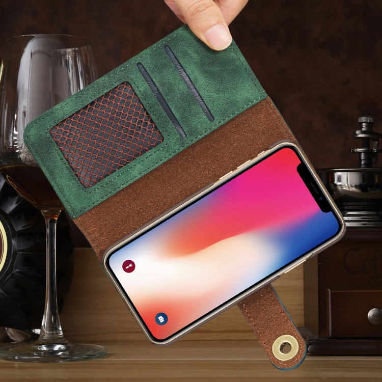 For iPhone XS Max Retro Magnetic Detachable Horizontal Flip Leather Case with Card Slots & Wallet & Photo Frame