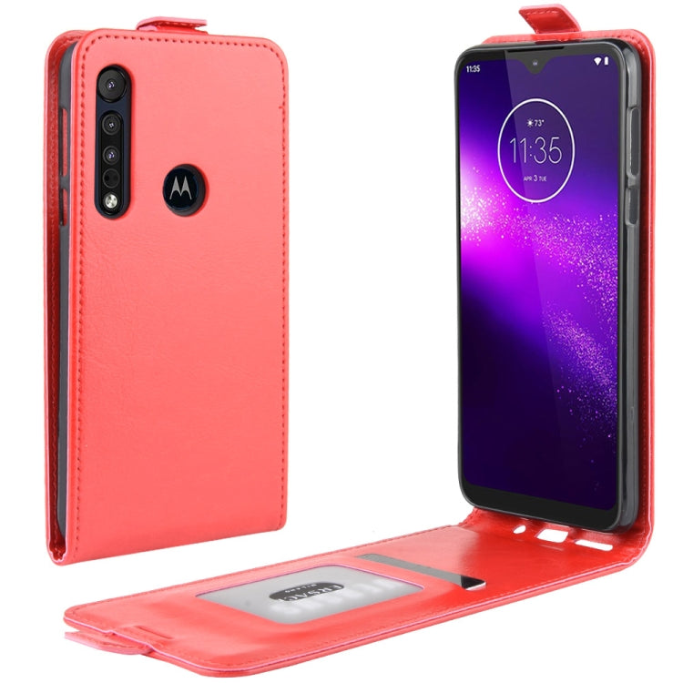 For Motorola One Macro / G8 Play Crazy Horse Vertical Flip Leather Protective Case