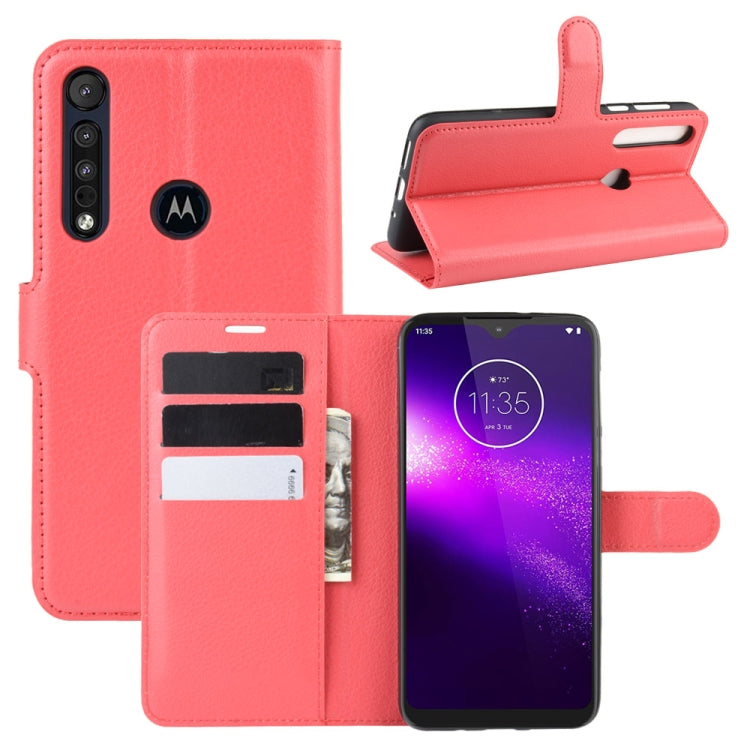 For Motorola One Macro / G8 Play Litchi Texture Horizontal Flip Leather Case with Wallet & Holder & Card Slots