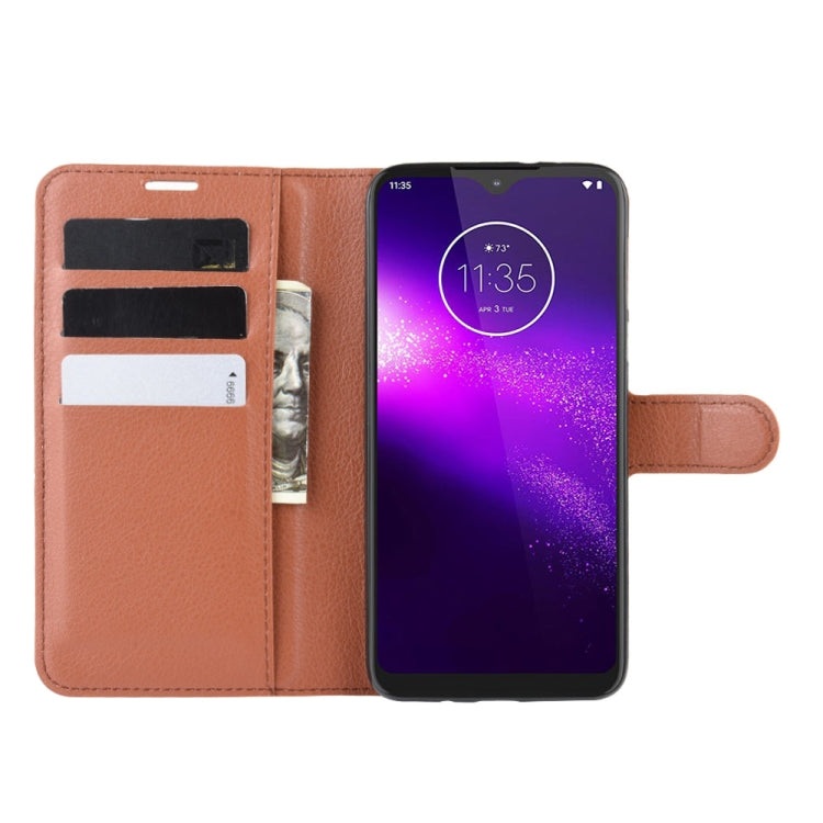 For Motorola One Macro / G8 Play Litchi Texture Horizontal Flip Leather Case with Wallet & Holder & Card Slots