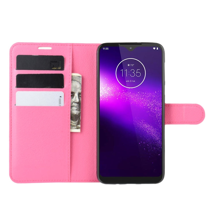 For Motorola One Macro / G8 Play Litchi Texture Horizontal Flip Leather Case with Wallet & Holder & Card Slots