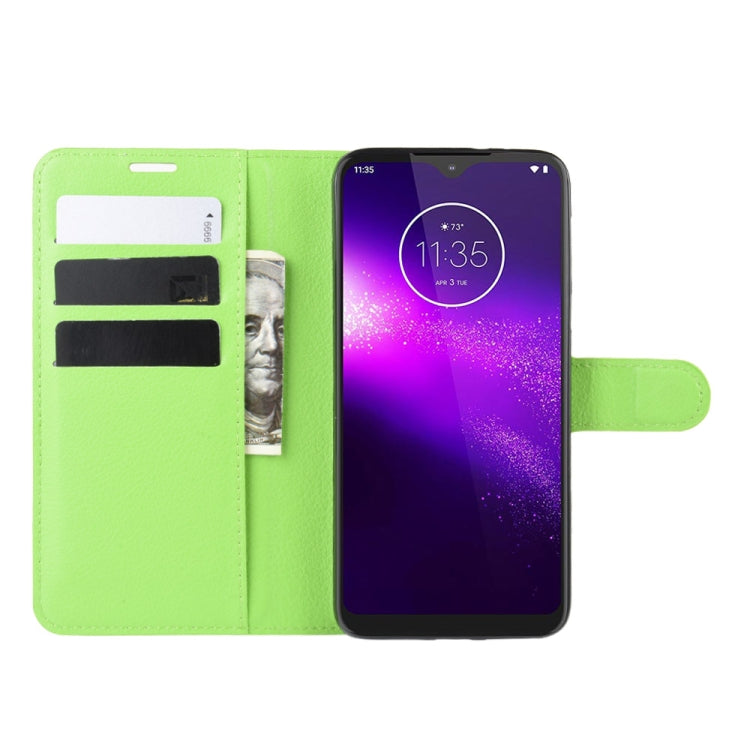 For Motorola One Macro / G8 Play Litchi Texture Horizontal Flip Leather Case with Wallet & Holder & Card Slots