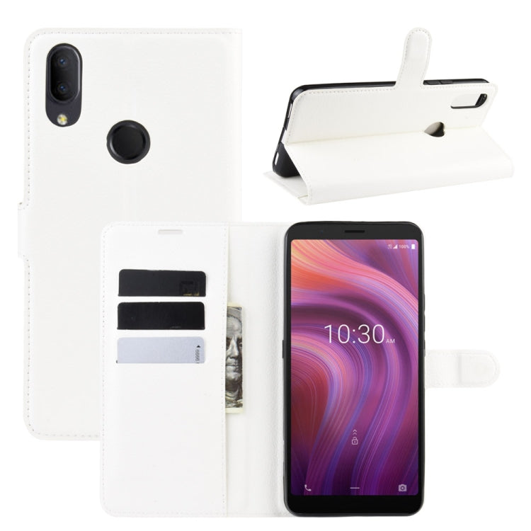 For Alcatel 3V 2019 Litchi Texture Horizontal Flip Leather Case with Wallet & Holder & Card Slots
