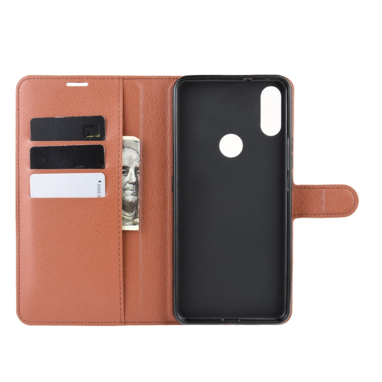 For Alcatel 3V 2019 Litchi Texture Horizontal Flip Leather Case with Wallet & Holder & Card Slots