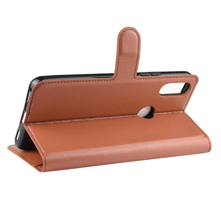 For Alcatel 3V 2019 Litchi Texture Horizontal Flip Leather Case with Wallet & Holder & Card Slots