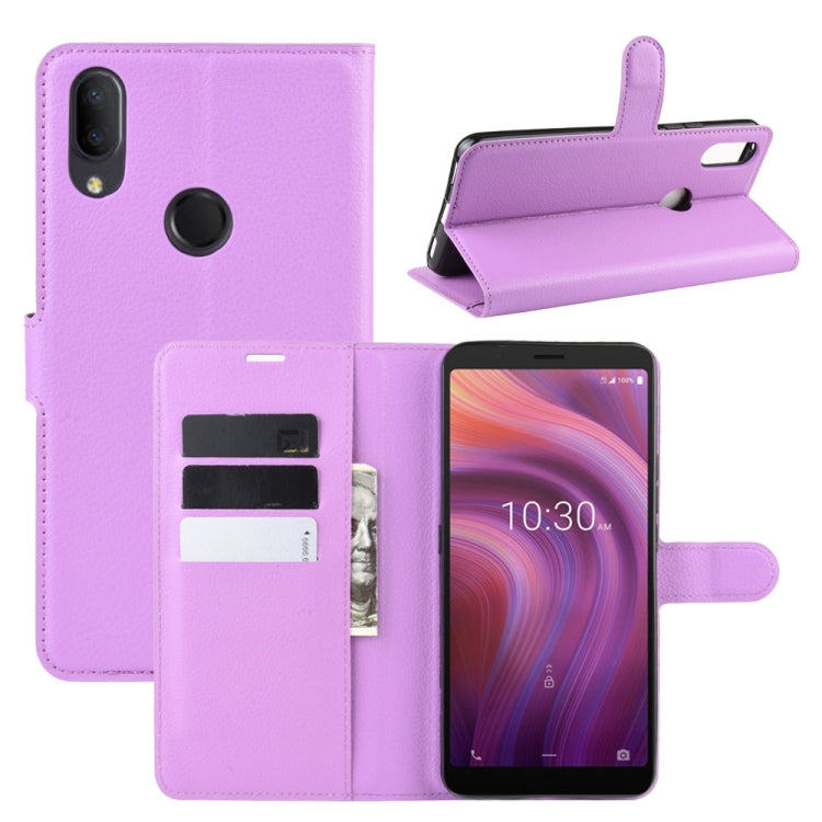 For Alcatel 3V 2019 Litchi Texture Horizontal Flip Leather Case with Wallet & Holder & Card Slots