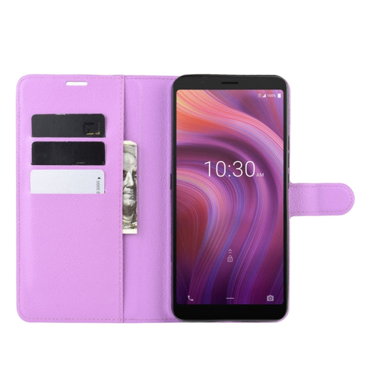 For Alcatel 3V 2019 Litchi Texture Horizontal Flip Leather Case with Wallet & Holder & Card Slots