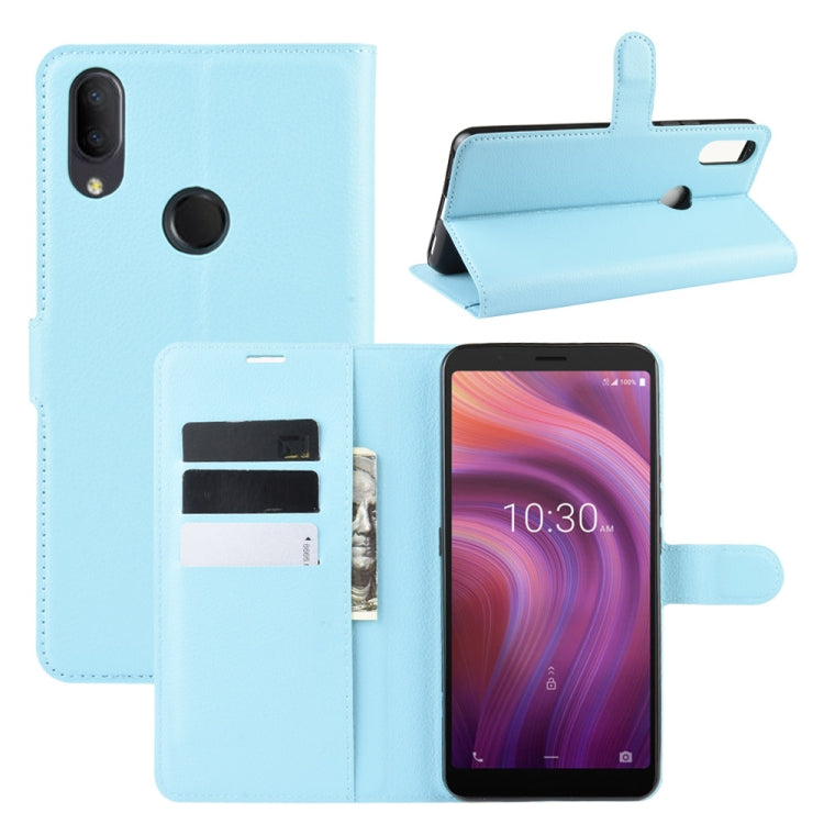 For Alcatel 3V 2019 Litchi Texture Horizontal Flip Leather Case with Wallet & Holder & Card Slots