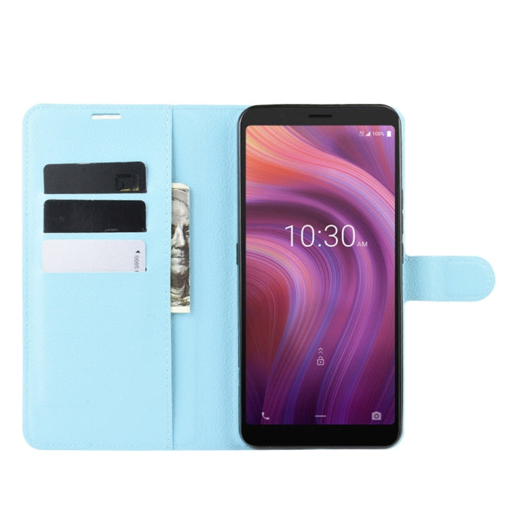For Alcatel 3V 2019 Litchi Texture Horizontal Flip Leather Case with Wallet & Holder & Card Slots