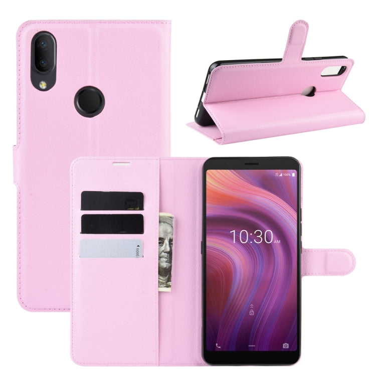 For Alcatel 3V 2019 Litchi Texture Horizontal Flip Leather Case with Wallet & Holder & Card Slots