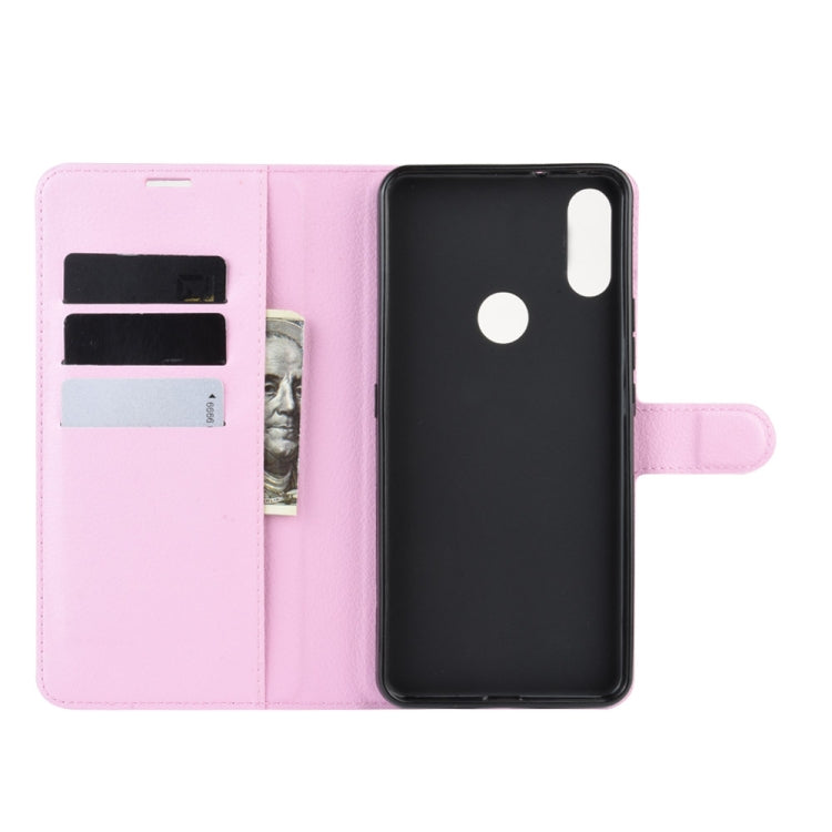For Alcatel 3V 2019 Litchi Texture Horizontal Flip Leather Case with Wallet & Holder & Card Slots