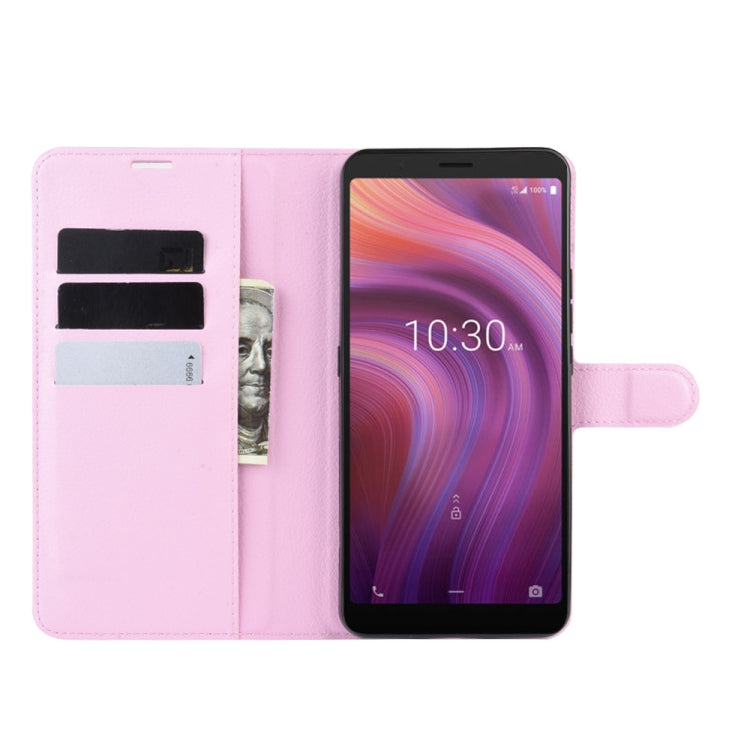 For Alcatel 3V 2019 Litchi Texture Horizontal Flip Leather Case with Wallet & Holder & Card Slots