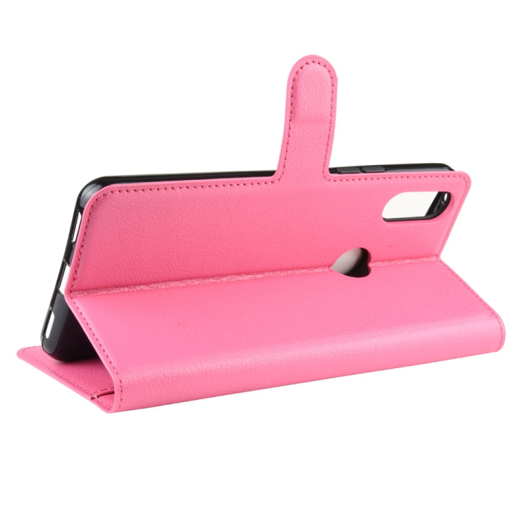 For Alcatel 3V 2019 Litchi Texture Horizontal Flip Leather Case with Wallet & Holder & Card Slots