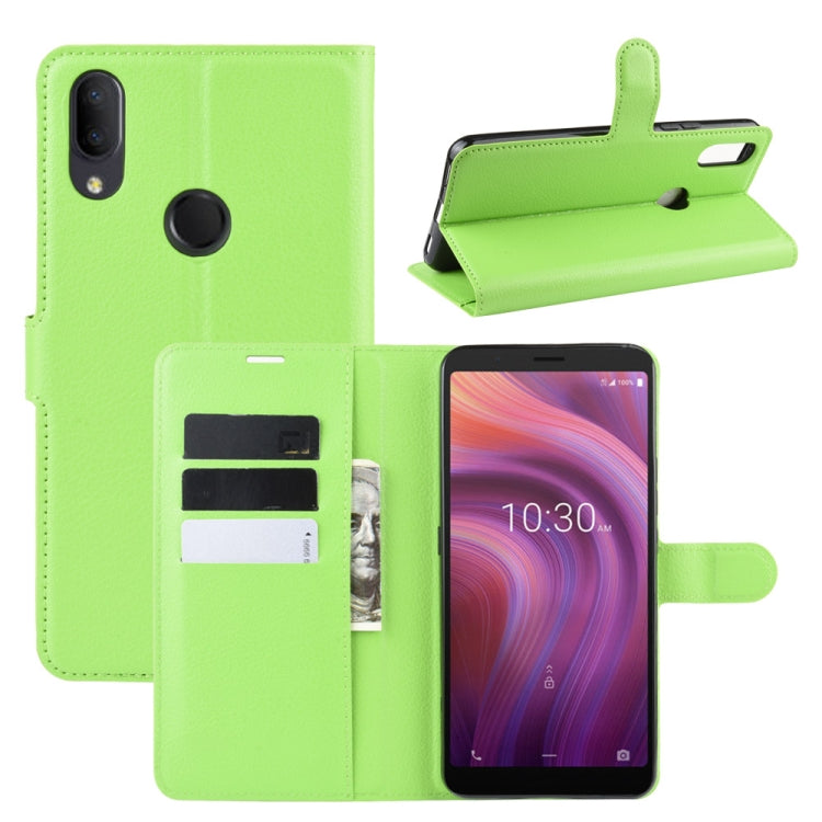For Alcatel 3V 2019 Litchi Texture Horizontal Flip Leather Case with Wallet & Holder & Card Slots
