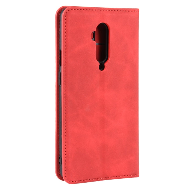 For OnePlus 7T Pro Retro-skin Business Magnetic Suction Leather Case with Purse-Bracket-Chuck