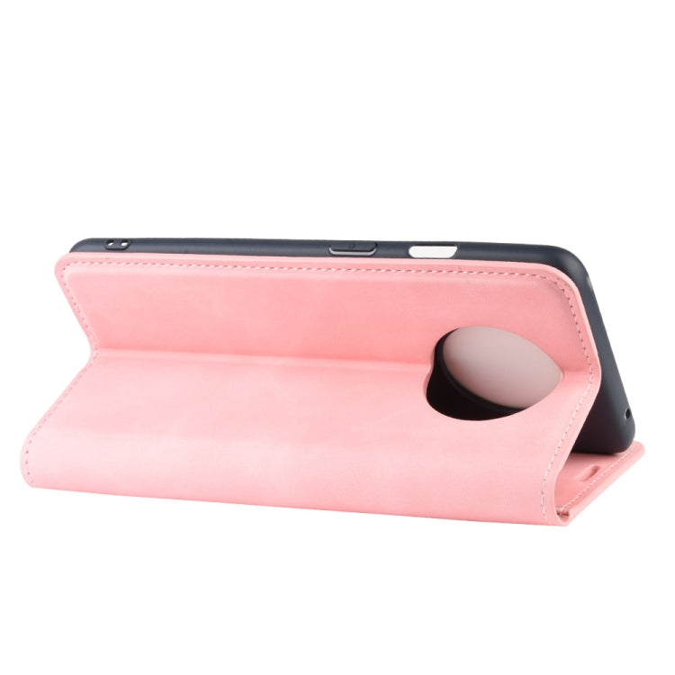 For OnePlus 7T Retro-skin Business Magnetic Suction Leather Case with Purse-Bracket-Chuck