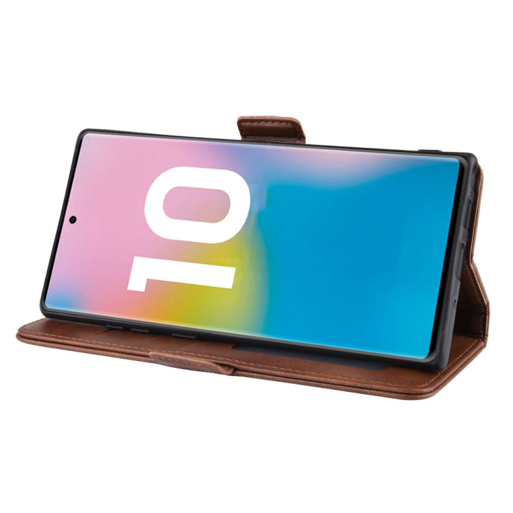 For Galaxy Note 10 Plus Dual-side Magnetic Buckle Horizontal Flip Leather Case with Holder & Card Slots & Wallet & Photo Frame