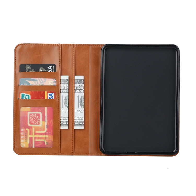 For kindle1234  Knead Skin Texture Horizontal Flip Leather Case with Photo Frame & Holder & Card Slots & Wallet