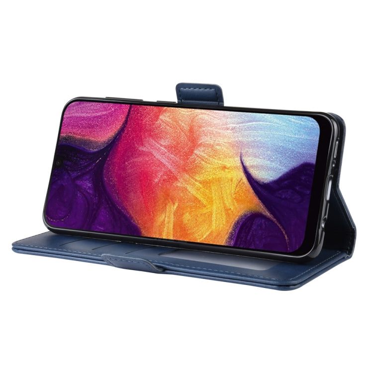 For Galaxy A50/ A30s / A50s Double Buckle Crazy Horse Business Mobile Phone Holster with Card Wallet Bracket Function