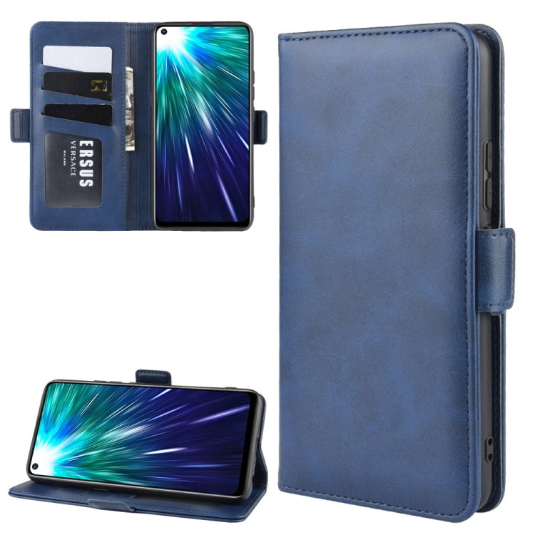 For Vivo Z5x / Z1 Pro  Double Buckle Crazy Horse Business Mobile Phone Holster with Card Wallet Bracket Function